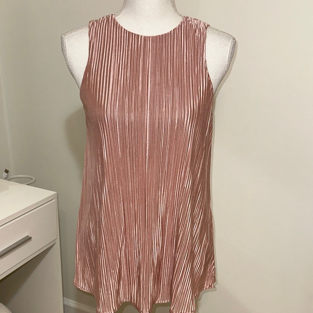 A New Day Sleeveless Pleated Top